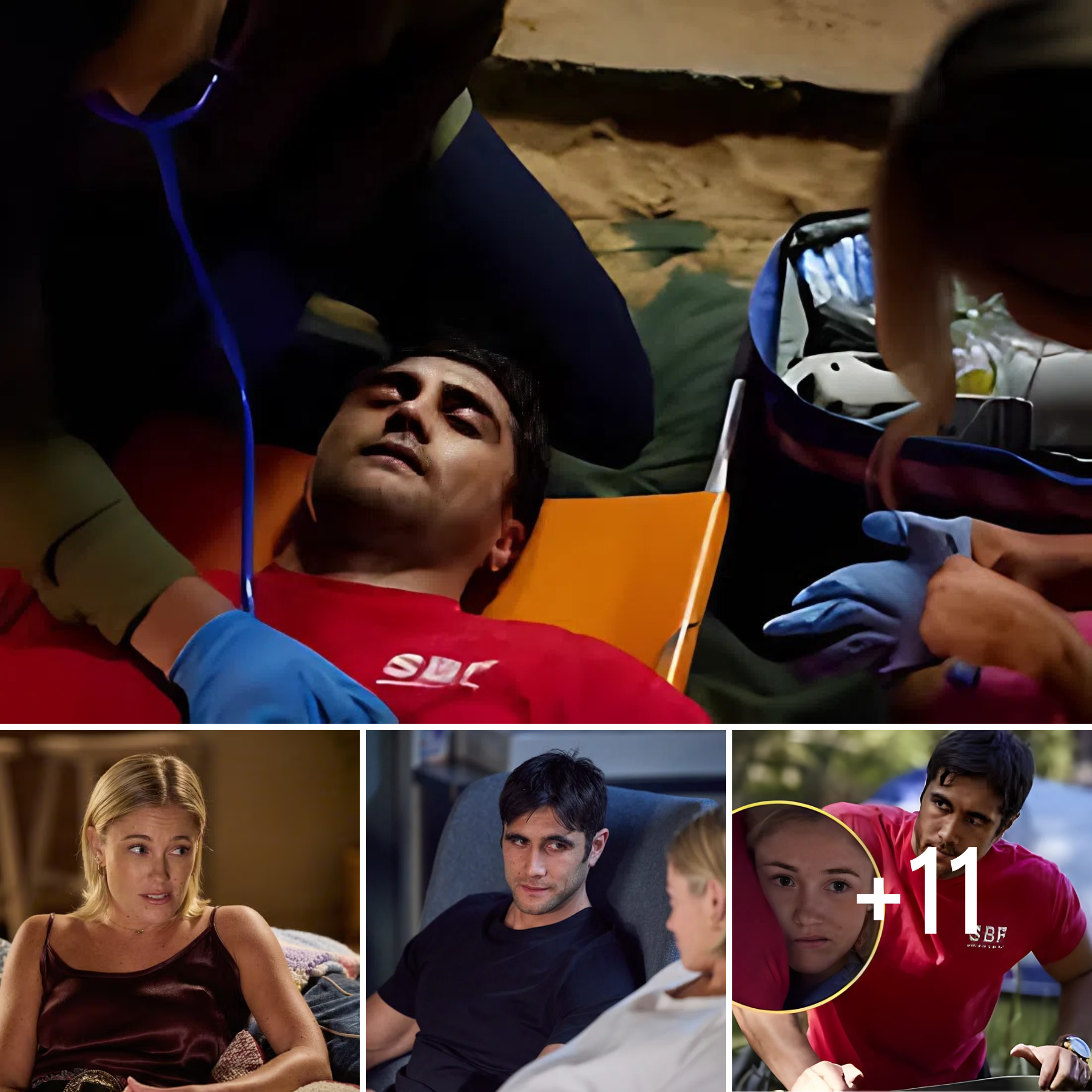 Pain: Tane unexpectedly had an accident while trying to save Harper… heartbreaking